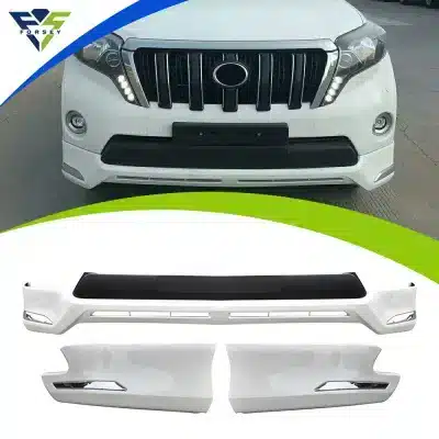 Front and Rear Bumper Body Kit Set White for 2014-2017 Toyota Prado FJ150 Facelift Front and Rear Bumper Body Kit Set White for 2014-2017 Toyota Prado FJ150 Facelift