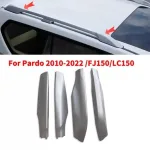 Roof Rack Rail End Cap Cover Set for 2003-2023 Toyota Land Cruiser Prado LC150 FJ150, 4-Piece Kit Black Plastic