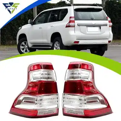 Rear Bumper Tail Light Reflector Lamp Assembly for Toyota Land Cruiser Prado FJ150 2014-2017, Red Lens