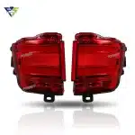 LED Rear Bumper Brake Lights for 2016-2020 Toyota Land Cruiser LC200, Red Reflector Signal Lamps