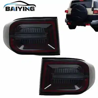 LED Tail Lights Assembly Smoked Black Inner Red Bar with Sequential Turn Signal for Toyota Land Cruiser 2007-2017 LED Tail Lights Assembly Smoked Black Inner Red Bar with Sequential Turn Signal for Toyota Land Cruiser 2007-2017