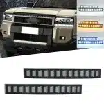 LED Daytime Running Lights for 2024 Toyota Prado LC250, 3-Color DRL Turn Signal Fog Lamps, 1 Pair