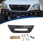 Front Bumper Radiator Grille TRD Style Matte Black for 2004-2009 Lexus GX470, ABS Plastic