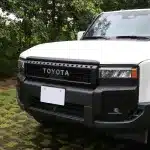 Matte Black Front Hood Trim Strip for 2024 Toyota Prado LC250, Exterior Accent Molding, Carbon Fiber Texture Style