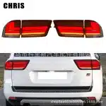 Rear Bumper LED Taillight Brake Reflector Lamps for 2022 Toyota Land Cruiser LC300, Red Lens