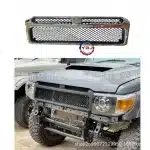 Front Radiator Grille Matte Black Mesh Replacement for Toyota Land Cruiser LC76 LC79 2007-2021