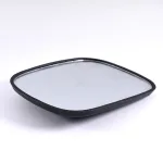 Truck Side View Mirror Assembly with Auxiliary Wide Angle Blind Spot Mirror for Land Cruiser, Black Finish, Square Single Unit