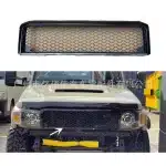 Front Bumper Radiator Upper Grille Matte Black/Chrome Finish for 2007-2021 Toyota Land Cruiser LC76 LC79 FJ79