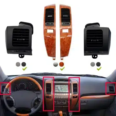 Dashboard Center AC Air Vent Outlet Trim Panel Assembly Pair for Lexus GX470 2003-2009, Toyota Prado LC120