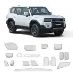 Stainless Steel Rear Roof Horn Mesh & Air Outlet Cover Trim for 2024 Toyota Prado LC250 Interior Modification