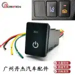Orange LED Push Button Switch with Wiring for Toyota Prado, Dash Modification Switch for DRL Fuel Radar Garage