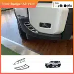 Chrome Front Bumper Air Vent Outlet Trim Cover for 2024 Toyota Land Cruiser Prado LC250, ABS Silver