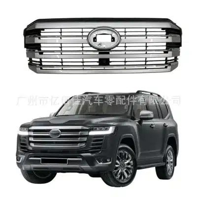 Front Radiator Grille TRD Style Silver Gray Replacement for 2022-2024 Toyota Land Cruiser LC300 Front Radiator Grille TRD Style Silver Gray Replacement for 2022-2024 Toyota Land Cruiser LC300