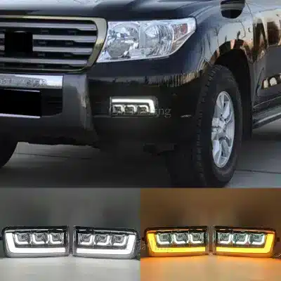 LED Fog Light Assembly with DRL & Sequential Turn Signal for 2008-2011 Toyota Land Cruiser LC200 FJ200, 6000K White, 2pcs LED Fog Light Assembly with DRL & Sequential Turn Signal for 2008-2011 Toyota Land Cruiser LC200 FJ200, 6000K White, 2pcs