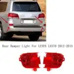 1 Pair Rear Bumper Reflector Lights LED Brake Signal Lamps for 2012-2015 Lexus LX570