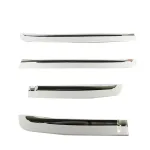 4pcs Door Body Side Molding Trim Chrome & White Strip for 2012 Lexus LX570, ABS Side Bumper Guard