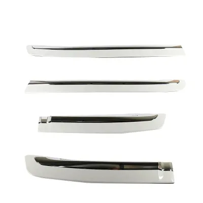 4pcs Door Body Side Molding Trim Chrome & White Strip for 2012 Lexus LX570, ABS Side Bumper Guard 4pcs Door Body Side Molding Trim Chrome & White Strip for 2012 Lexus LX570, ABS Side Bumper Guard