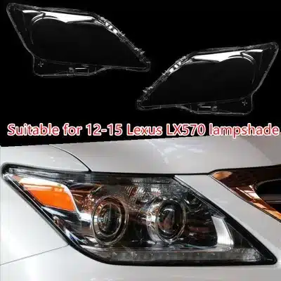 Headlight Lens Cover Replacement for 2012-2015 Lexus LX570, Passenger Side Headlamp Clear Shell with Sealing Glue