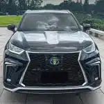 Full Body Kit Front and Rear Bumper Assembly for 2022-2024 Toyota Highlander, ABS Large Surround Conversion