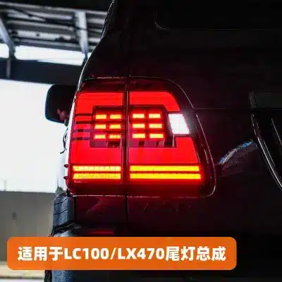 LED Rear Tail Light Assembly for 1998-2007 Land Cruiser LC100 Lexus LX470, Red Housing Sequential Streamer Brake Lamp LED Rear Tail Light Assembly for 1998-2007 Land Cruiser LC100 Lexus LX470, Red Housing Sequential Streamer Brake Lamp