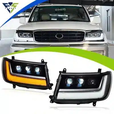 Front Bumper Headlight Assembly Clear Lens for 1998-2007 Toyota Land Cruiser LC100 FJ100 Front Bumper Headlight Assembly Clear Lens for 1998-2007 Toyota Land Cruiser LC100 FJ100