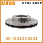 Front Brake Disc Rotor 43512-35321 for Toyota FJ Cruiser, 4Runner, Land Cruiser 2002-2018