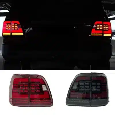 LED Taillight Assembly for 1998-2007 Toyota Land Cruiser LC100, Smoked Sequential Turn Signal & Breathing Start Animation LED Taillight Assembly for 1998-2007 Toyota Land Cruiser LC100, Smoked Sequential Turn Signal & Breathing Start Animation