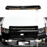 Hood Gravel Guard with Integrated LED Lights for Toyota Prado LC250 2024+, ABS Matte Black Bug Deflector Protector