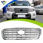 Front Bumper Grille Full Chrome Electroplated Replacement for Toyota Land Cruiser LC200 2008-2015
