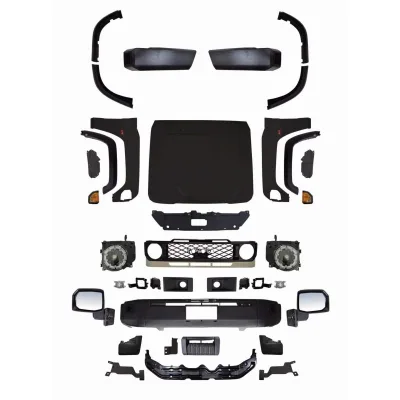 Full Facelift Body Kit Front Bumper & Fender Set for Toyota Land Cruiser LC71 LC76 LC78 LC79 2024 Look, PU Material Full Facelift Body Kit Front Bumper & Fender Set for Toyota Land Cruiser LC71 LC76 LC78 LC79 2024 Look, PU Material