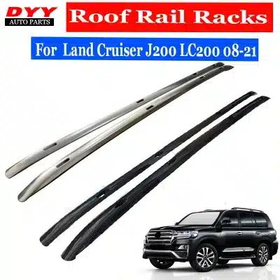 Silver Roof Rack Luggage Rails European Style for Toyota Land Cruiser LC200 & Lexus LX570 Silver Roof Rack Luggage Rails European Style for Toyota Land Cruiser LC200 & Lexus LX570