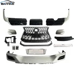 Full Body Kit Small Surround Front and Rear Bumper Lip with Mesh Grille for Lexus LX570