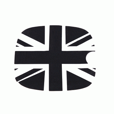 Fuel Tank Cap Sticker British Flag Decal Black for 2007-2021 Toyota FJ Cruiser