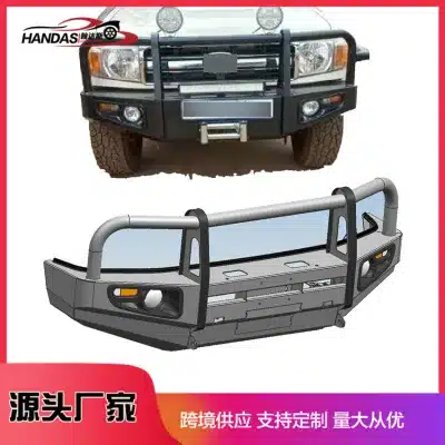 Heavy-Duty Steel Front Bumper Guard Matte Black for Toyota Land Cruiser LC76 LC79 Pickup Off-Road Heavy-Duty Steel Front Bumper Guard Matte Black for Toyota Land Cruiser LC76 LC79 Pickup Off-Road