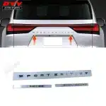 3Pcs Silver Turbosport Rear Tailgate Logo Emblem Set for Lexus LX600 LX570, Trunk Lettering Sticker Decal Kit