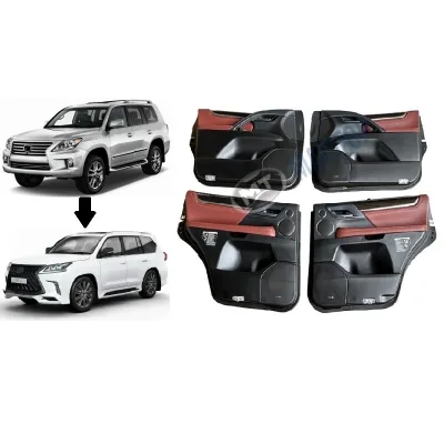 Interior Door Panel Upgrade Kit for 2008-2015 Lexus LX570, 2018-2021 Style Retrofit Leather Panels Interior Door Panel Upgrade Kit for 2008-2015 Lexus LX570, 2018-2021 Style Retrofit Leather Panels