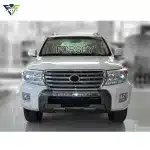 Front Bumper Cover with Chrome Trim Strips for Toyota Land Cruiser LC200 2012-2015, Primed Grey