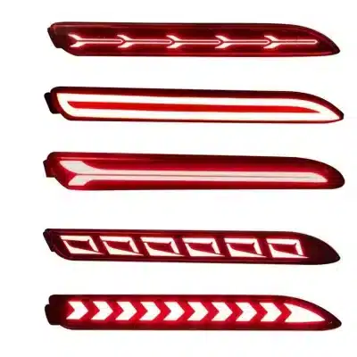 LED Rear Bumper Reflector Lights for 2003-2009 Lexus GX470, Red Lens Dynamic Streamer Turn Signal & Brake Lamp LED Rear Bumper Reflector Lights for 2003-2009 Lexus GX470, Red Lens Dynamic Streamer Turn Signal & Brake Lamp