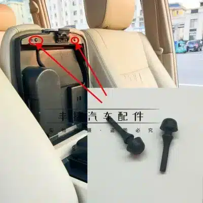 Center Console Armrest Refrigerator Lid Rubber Buffer Pad Set (2Pcs) for Toyota Land Cruiser LC100 4500 4700 & Lexus LX470