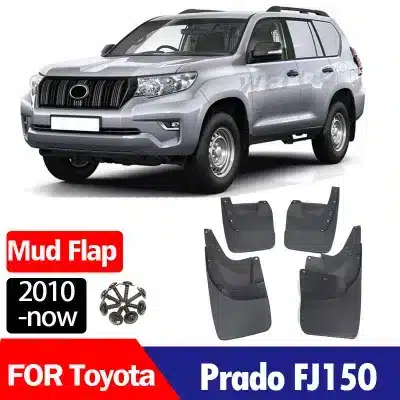 4Pcs Front and Rear Mudguards Splash Guards for Toyota Prado FJ150 2010-2023, TPE+PP Construction 4Pcs Front and Rear Mudguards Splash Guards for Toyota Prado FJ150 2010-2023, TPE+PP Construction