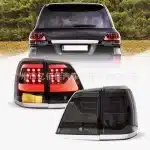 LED Rear Bumper Tail Lights for 2012-2015 Toyota Land Cruiser LC200 FJ200, Sequential Turn Signal Brake Stop Lamp