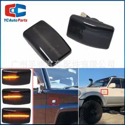 LED Side Marker Signal Lights Smoked Lens Sequential Flowing Indicators for Toyota Land Cruiser FJ80 HDJ80 HZJ80 FZJ80 1990-1997 LED Side Marker Signal Lights Smoked Lens Sequential Flowing Indicators for Toyota Land Cruiser FJ80 HDJ80 HZJ80 FZJ80 1990-1997