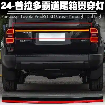 LED Rear Tailgate Through-Light Bar for 2024 Toyota Land Cruiser Prado LC250, Sequential Turn Signal & Brake Assembly LED Rear Tailgate Through-Light Bar for 2024 Toyota Land Cruiser Prado LC250, Sequential Turn Signal & Brake Assembly