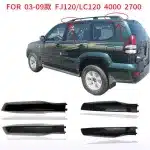 4Pcs Roof Rack Rail End Cap Cover Set for 2003-2009 Toyota Land Cruiser Prado FJ120 LC120, Silver ABS