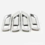 Interior Door Bowl Handle Trim Cover Set Matte Chrome for 2023 Toyota Land Cruiser LC300, 4PCS ABS Accessories