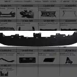 Rear Bumper Step Guard Pad Protector for Lexus GX460 2010-2023, Replaces OEM 52162-60100, ABS Plastic