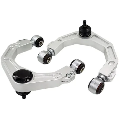 Front Upper Control Arms Pair, Adjustable Red Aluminum Alloy for Toyota Prado 120 150, FJ Cruiser