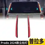 LED Rear Pillar Bumper Tail Lights for 2024 Toyota Land Cruiser Prado LC250, 3-Function Brake Signal Lamps