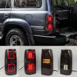 Full LED Tail Light Assembly Sequential Signal for 1991-1997 Toyota Land Cruiser LC80 FJ80 4500, Rear Brake Lamp Replacement