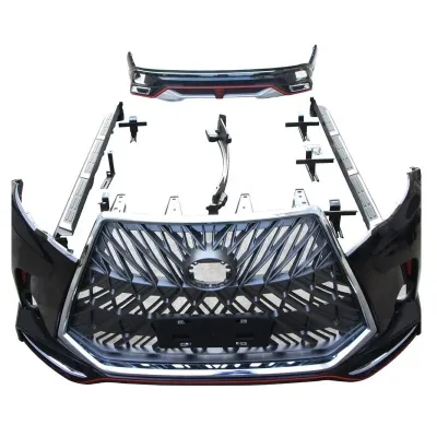 Front and Rear Body Kit LX570 Style Conversion Upgrade for 2015-2019 Toyota Highlander, ABS Material Front and Rear Body Kit LX570 Style Conversion Upgrade for 2015-2019 Toyota Highlander, ABS Material